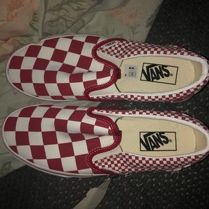 Red checkered vans